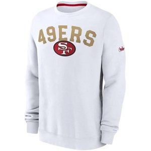 Nike San Francisco 49ers Rewind Crewneck Sweatshirt (Small) in White